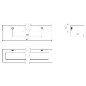 Clou Fold CL/09.04051.82 handdoekrek 45cm goud geborsteld PVD