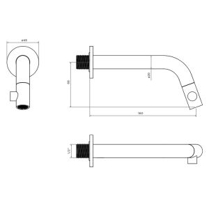 Clou Kaldur CL060500283 fonteinkraan 1/2