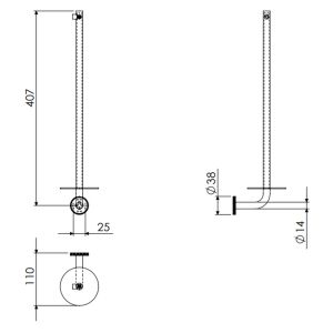 Clou Kaldur CL/09.05035.20 reserverolhouder mat wit