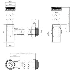 Clou MiniSuk CL065301120 designsifon voor fonteinen mat wit