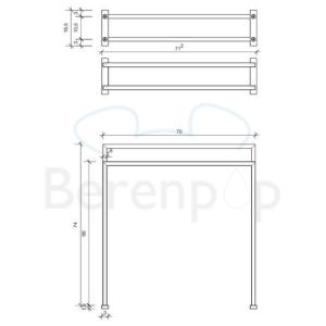 Decor Walther 0509760 HT 5 staande handdoekhouder mat zwart