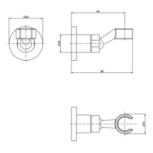 Fima Carlo Frattini F2205CR wandhouder rond chroom (OUTLET)