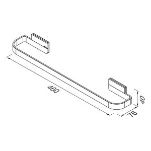 Geesa Craft 911507-02-45 handdoekrek 45 cm chroom