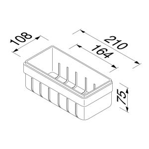 Geesa Frame 918801-06-06 douchemand 21 cm zwart
