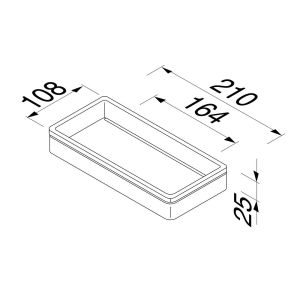 Geesa Frame 918802-02-06 planchet 21 cm chroom/ zwart