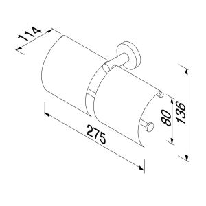 Geesa Hotel 91148 toiletrolhouder met klep dubbel chroom