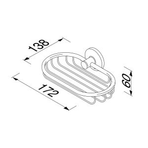 Geesa Hotel 915314-02 douchemand 17,2 cm chroom