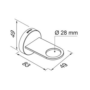 Geesa Hotel 91620-02 handzeep houder chroom