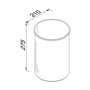 Geesa Hotel 91640-06 prullenbak 9 liter vrijstaand zwart