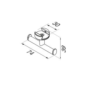 Geesa Leev 918215-06 handdoekhaak zwart