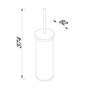 Geesa Nemox 651006 toiletborstelhouder (zwarte borstelkop) chroom