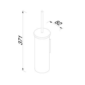 Geesa Nemox 651106 toiletborstelhouder (zwarte borstelkop) chroom