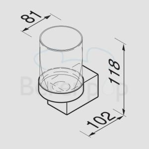 Geesa Nexx 750202 glashouder chroom (OUTLET)