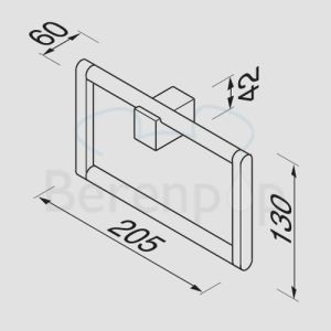 Geesa Nexx 750402 handdoekring chroom (OUTLET)