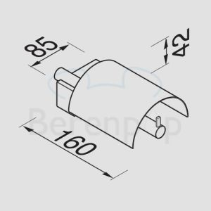 Geesa Nexx 750802 toiletrolhouder met klep chroom (OUTLET)