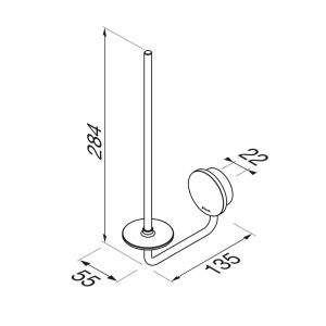 Geesa Opal Black 917212-06 reserverolhouder zwart