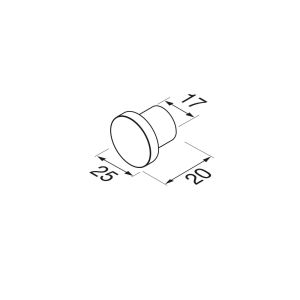 Geesa Opal Brushed Stainless Steel 917213-05 handdoekhaak klein RVS geborsteld