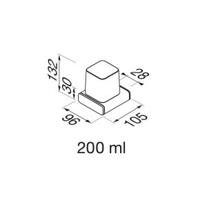 Geesa Shift Brushed Stainless Steel 919916-05 zeepdispenser 200 ml met gesatineerd glas RVS geborsteld