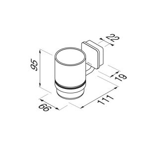 Geesa Topaz Black 917902-06-A glashouder zwart