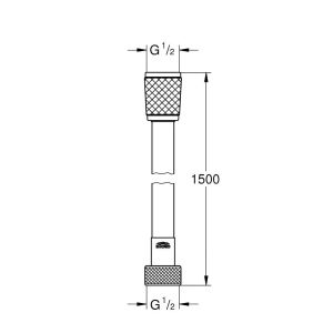 Grohe 28743002 VitalioFlex Comfort doucheslang 150cm chroom