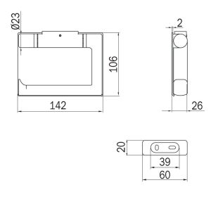 Inda Claire A71260AC toiletrolhouder met scharnierend deksel geborsteld nikkel