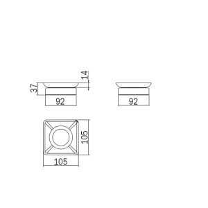 Inda Divo - Mito A2011ZBZ21 zeephouder gesatineerd glas/ verbronsd