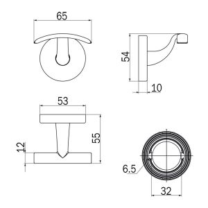 Inda Gealuna A1020CNE kledinghaak mat zwart