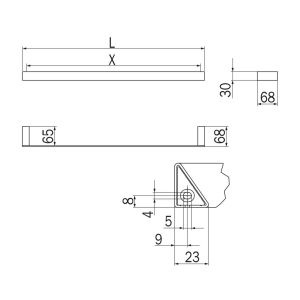 Inda Indissima A8818BCR handdoekhouder 415mm chroom