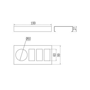 Inda Indissima A88540WM schoonheidsmodule 200mm voor styling tools mat wit