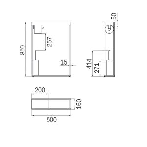 Inda Indissima A88860WM multifunctionele standaard toiletrol- en toiletborstelhouder mat wit