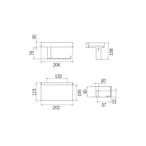 Inda Indissima A88K5BCR rolhouder met deksel chroom