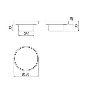 Inda Mito A20020CR21 vrijstaande zeephouder gesatineerd glas/ chroom