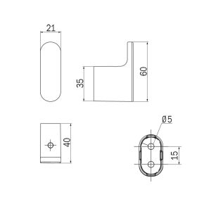 Inda Mito A2020AWM kledinghaak mat wit