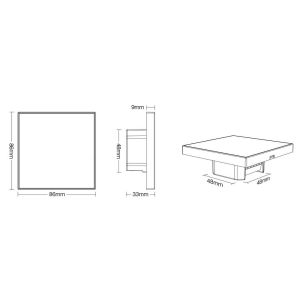 MiBoxer RGBCCTT4 Mi-Light 4-zone paneel afstandsbediening, RGB+CCT, T4 (OUTLET)