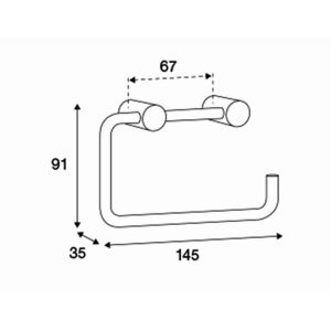 Pressalit Choice Q70200 toiletrolhouder geborsteld messing