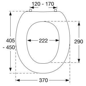Pressalit Dania R27035-D92999 toiletzitting zonder deksel rood (RAL 3003)