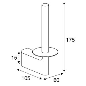 Pressalit Style PR40260 reserverolhouder mat zwart
