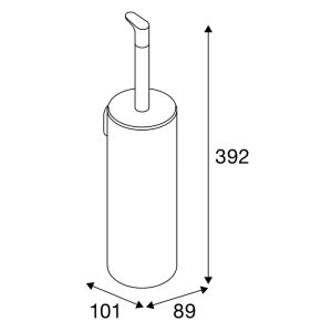 Pressalit Style PR40800 toiletborstelgarnituur mat zwart