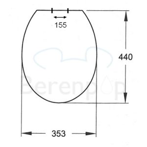 Sphinx Eurobase H5T0 001 OLW-02 toiletzitting met deksel wit (OUTLET)