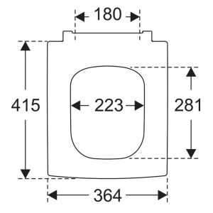 Villeroy en Boch Memento 2.0 8M24S1R7 toiletzitting met deksel Pure Black