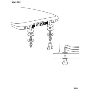 Villeroy en Boch Omnia Architectura 98M90161 set vaste scharnieren chroom *niet meer leverbaar*