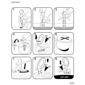 Villeroy en Boch Omnia Architectura Compact / Subway 1.0 Compact 92205661 set verstelbare scharnieren chroom