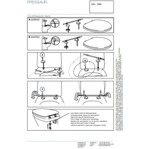 Pressalit Dania R27112-D92999 toiletzitting zonder deksel antraciet