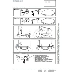 Pressalit Dania R37000-D92999 toiletzitting met deksel wit