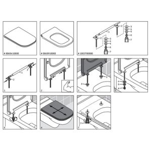 Duravit D-Code 0060410000 toiletzitting Vital met deksel wit
