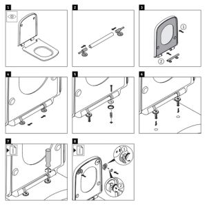 Duravit DuraStyle 0062310000 toiletzitting Vital met deksel wit