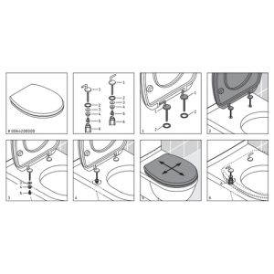 Duravit Duraplus 0064204700 toiletzitting met deksel pergamon