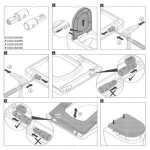 Duravit ME by Starck compact 1004130000 softclose cilinder voor toiletzitting ME by Starck compact 002019 (set van 2)