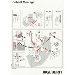 Geberit 240501001 bodemventiel Twinline UP130 t.b.v. bouwjaar 1978-1986