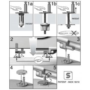 Ideal Standard Mia TV109AA set van 2 scharnieren chroom